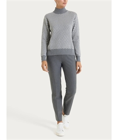 Ragno DQ86MV - Maglia collo Lupetto con fantasia spigata in tessuto Super Soft. Colore: Fantasia Ferro 816MF