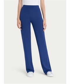 Ragno D987PE - Pantalone in Viscosa crêpe a gamba dritta. Colore: Blueberry 516