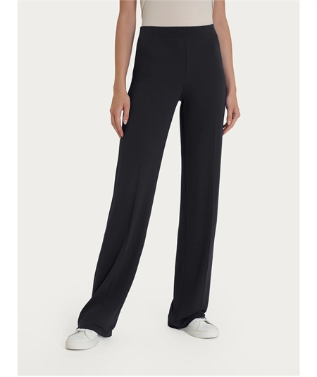 Ragno D987PE - Pantalone in Viscosa crêpe a gamba dritta. Colore: Nero 020