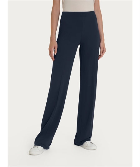 Ragno D987PE - Pantalone in Viscosa crêpe a gamba dritta. Colore: Bleu 078