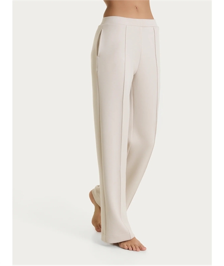 Ragno DR76PE - Pantalone ampio con tasche in Tessuto Scuba. Colore: Champignon 786