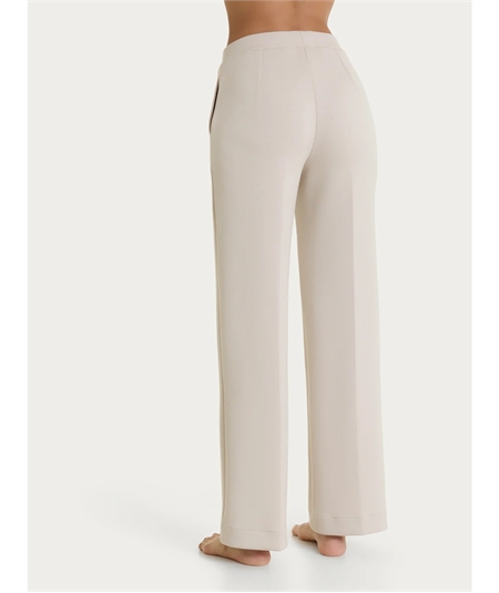 Ragno DR76PE - Pantalone ampio con tasche in Tessuto Scuba. Colore: Champignon 786