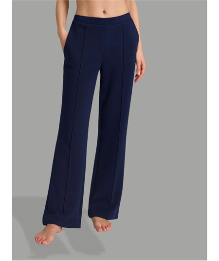 Ragno DR76PE - Pantalone ampio con tasche in Tessuto Scuba. Colore: Bleu 078