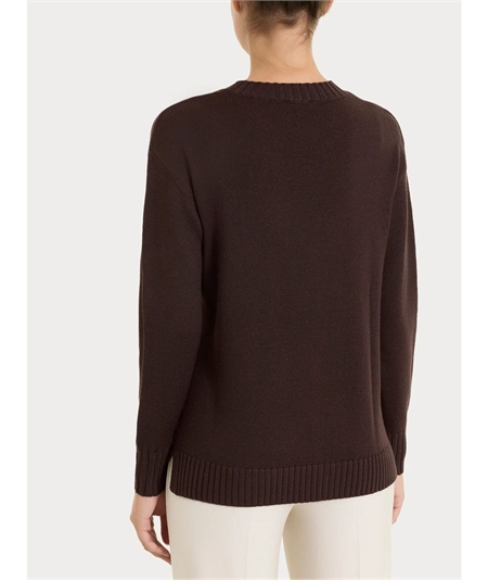 Ragno DR10M9 - Maglia girocollo leggera in puro lana Merino Soft Colore: Chocolate A75