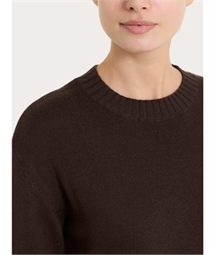 Ragno DR10M9 - Maglia girocollo leggera in puro lana Merino Soft Colore: Chocolate A75