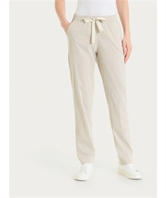 Ragno DH15PU - Pantalone Jogger con couliise in mussola di cotone. Colore: Champiognon 786