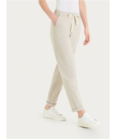 Ragno DH15PU - Pantalone Jogger con couliise in mussola di cotone. Colore: Champiognon 786