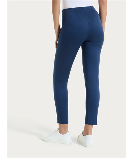 Ragno D926PY - Pantalone donna Capri in raso di cotone satin elasticizzato - Colore: Oceana C70