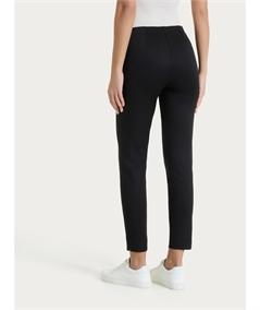 Ragno D926PY - Pantalone donna Capri in raso di cotone satin elasticizzato - Colore Nero 020