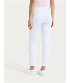 Ragno D926PY - Pantalone donna Capri in raso di cotone satin elasticizzato - Colore Bianco 010