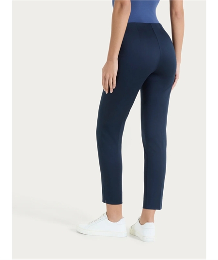 Ragno D926PY - Pantalone donna Capri in raso di cotone satin elasticizzato - Colore: Bleu 078