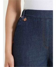 Ragno DS88P4 - Jeans Cropped ampio con tasche e vita piatta in Light Denim. Colore: Indigo 716