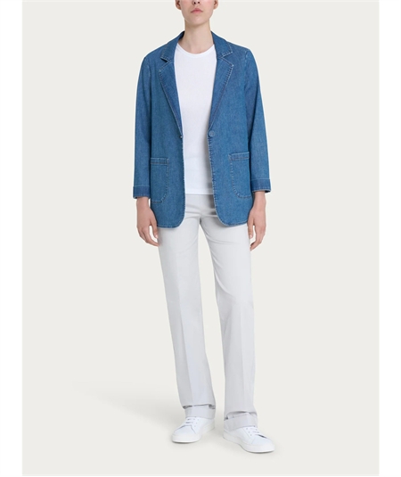 Ragno DN18GA Blazer over destrutturato in Light Denim- Jeans. Colore: Delavé 199