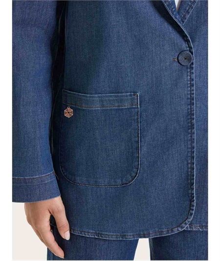 Ragno DN18GA Blazer over destrutturato in Light Denim- Jeans. Colore: Jeans 007