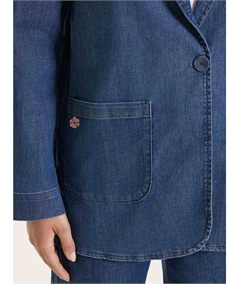 Ragno DN18GA Blazer over destrutturato in Light Denim- Jeans. Colore: Jeans 007