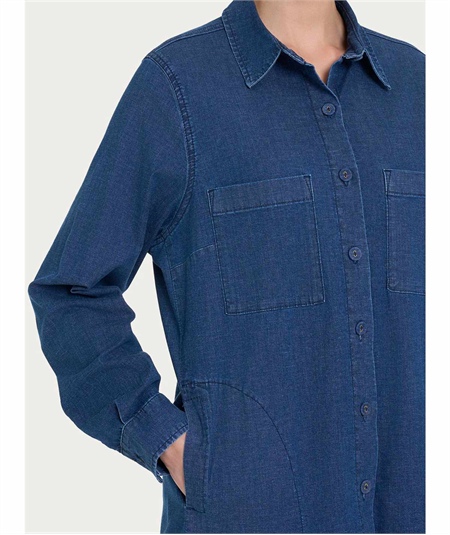 Ragno DM67SC - Giacca camicia in Super Light Denim (Jeans). Colore: Indigo 716