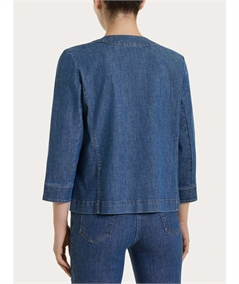 Ragno DN18GW - Giacca con bottoni e manica 3/4 in Light Denim. Colore: Jeans 007