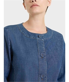 Ragno DN18GW - Giacca con bottoni e manica 3/4 in Light Denim. Colore: Jeans 007