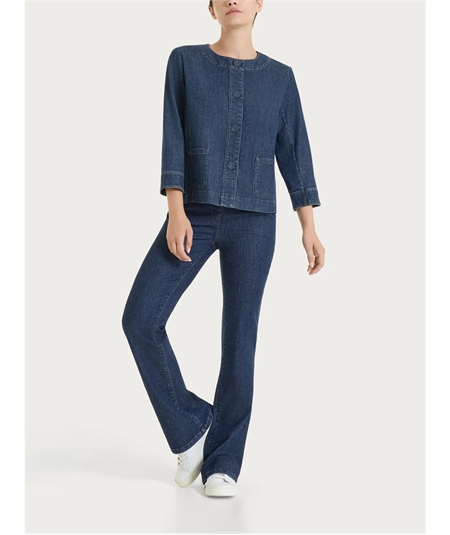 Ragno DN18GW - Giacca con bottoni e manica 3/4 in Light Denim. Colore: Jeans 007