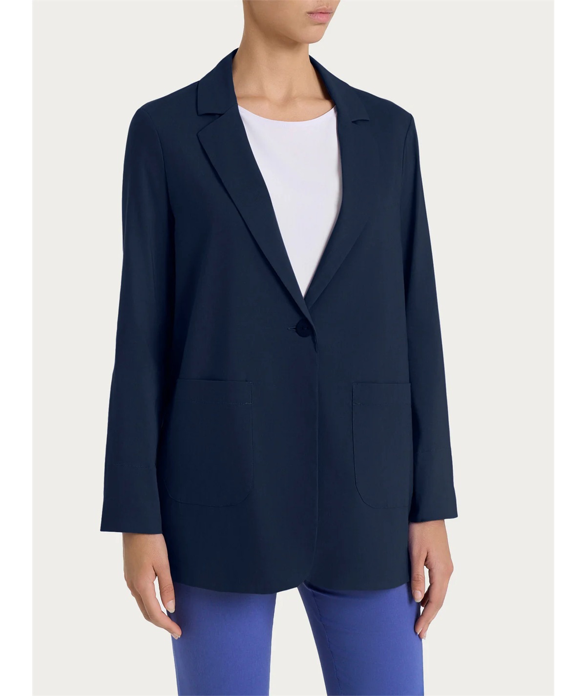 Ragno DH15GA - Blazer leggero destrutturato in Cotone Super Fresh. Colore: Bleu 078