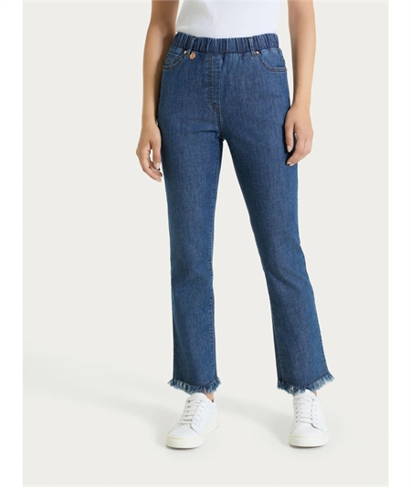 Ragno DQ11PP - Jeans sfrangiato a gamba dritta con tasche in Light denim. Colore: Jeans 007