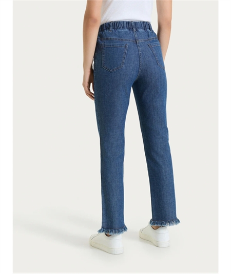 Ragno DQ11PP - Jeans sfrangiato a gamba dritta con tasche in Light denim. Colore: Jeans 007