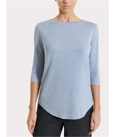 Ragno DS95TB - Maglietta scollo barca manica 3/4 in jersey di viscosa a fantasia. Colore: Fant. Dusty Blue C87F