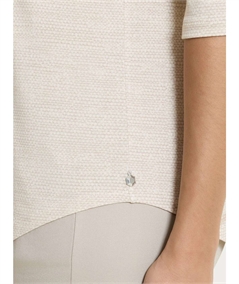 Ragno DS95TB - Maglietta scollo barca manica 3/4 in jersey di viscosa a fantasia. Colore: Fant.Champignon 786F