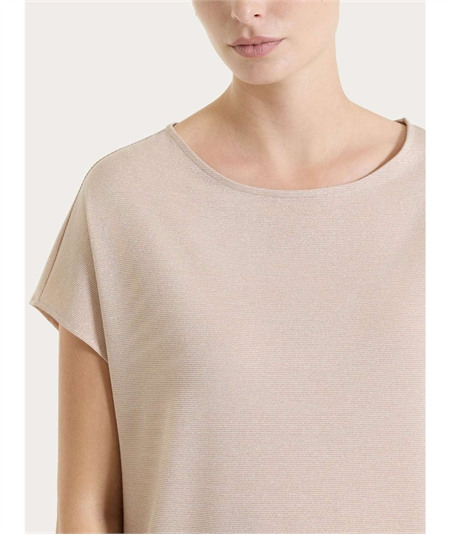 Ragno DS38T7 - Maglietta girocollo con manica corta kimono in Summer Light. Colore: Fant. Aldmond Peach D33F