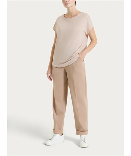 Ragno DS38T7 - Maglietta girocollo con manica corta kimono in Summer Light. Colore: Fant. Aldmond Peach D33F