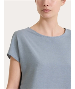 Ragno DS38T7 - Maglietta girocollo con manica corta kimono in Summer Light. Colore: Fant. Dusty Blue D36F