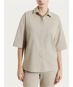 Ragno DH15S - Camicia manica corta e tasche sul petto in cotone Super Fresh Colore: Crockery C84