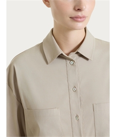 Ragno DH15S - Camicia manica corta e tasche sul petto in cotone Super Fresh Colore: Crockery C84