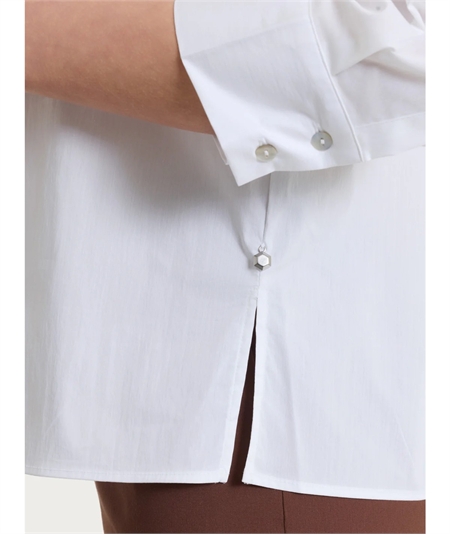 Ragno DS52SW Camicia con manica 3/4 apertura frontale in Poplin di cotone. Colore: Blianco 010