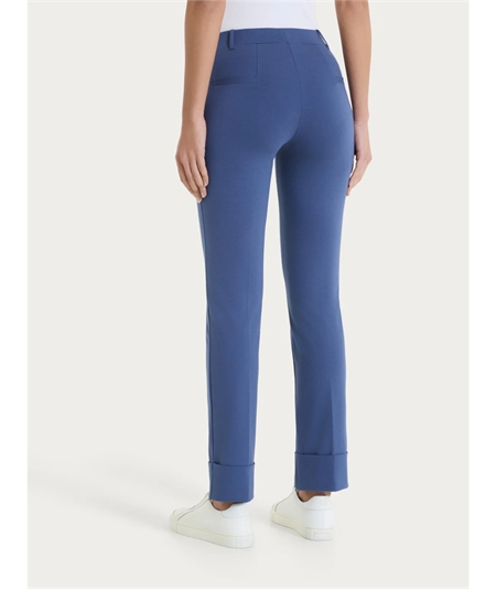 Ragno D293PW - Pantalone Straight-leg dritto con risvolto. Colore: Oceana C70