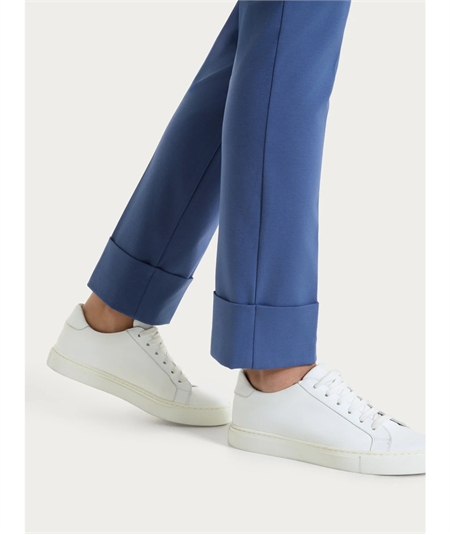 Ragno D293PW - Pantalone Straight-leg dritto con risvolto. Colore: Oceana C70