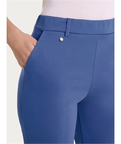 Ragno D293PP - Pantalone in cotone elastico modello dritto con tasche a filo Colore: Oceana C70