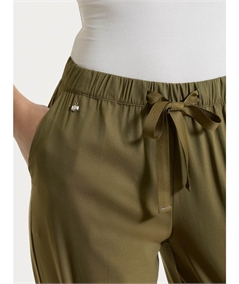 Ragno DH15PU - Pantalone Jogger con couliise in mussola di cotone. Colore: DarK Olive B09