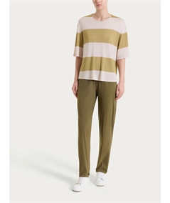 Ragno DH15PU - Pantalone Jogger con couliise in mussola di cotone. Colore: DarK Olive B09