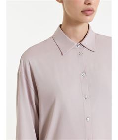 Ragno DS26SC -Camicia manica ampia 3/4 chiusura frontale con bottoncini in Voile Stretch. Colore: Sphinx C89