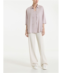 Ragno DS26SC -Camicia manica ampia 3/4 chiusura frontale con bottoncini in Voile Stretch. Colore: Sphinx C89