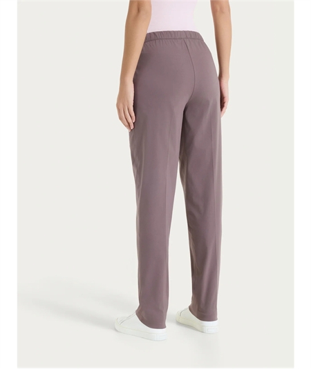 Ragno DH15PU - Pantalone Jogger con couliise in mussola di cotone. Colore: Plum Truffle C71