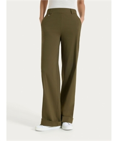 Ragno DP23P4 - Pantalone ampio con tasche in tessuto Super Fresh. Colore: Dark Olive B09