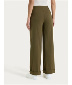 Ragno DP23P4 - Pantalone ampio con tasche in tessuto Super Fresh. Colore: Dark Olive B09