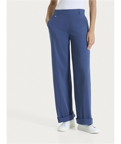 Ragno DP23P4 - Pantalone ampio con tasche in tessuto Super Fresh. Colore: Oceana C70