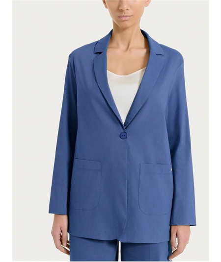 Ragno DH15GA - Blazer leggero destrutturato in Cotone Super Fresh. Colore: Oceana C70