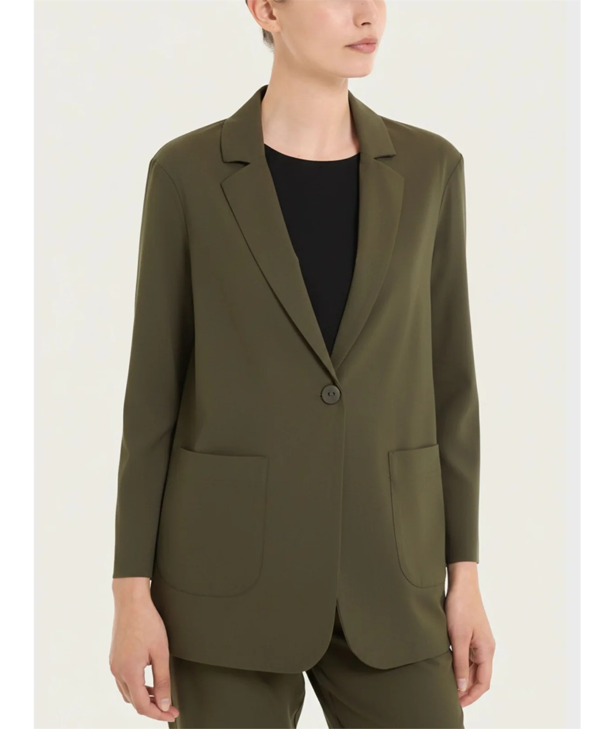 Ragno DH15GA - Blazer leggero destrutturato in Cotone Super Fresh. Colore: Dark Olive B09