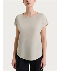 Ragno DS38T7 - Maglietta girocollo con manica corta kimono in Summer Light. Colore: Fant. Champignon D34F