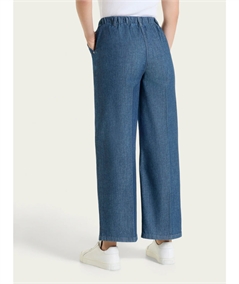 Ragno DS88P4 - Jeans Cropped ampio con tasche e vita piatta in Light Denim. Colore: Delavé