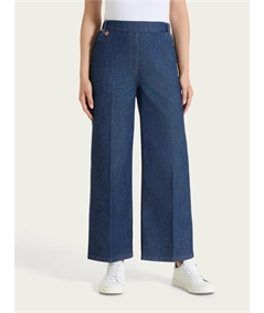 Ragno DS88P4 - Jeans Cropped ampio con tasche e vita piatta in Light Denim. Colore: Jeans 007